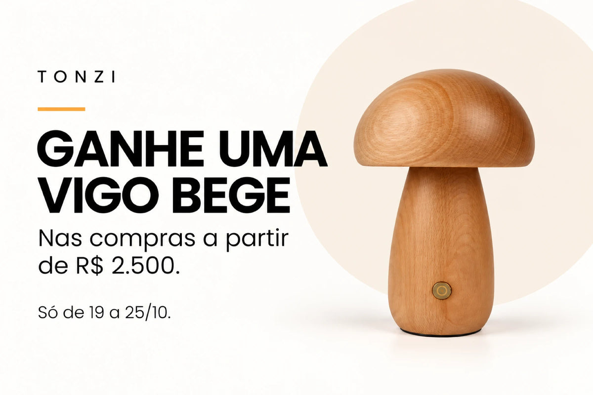 Ganhe uma Vigo bege nas compras a partir de R$ 2.500. Só de 19 a 25/10.