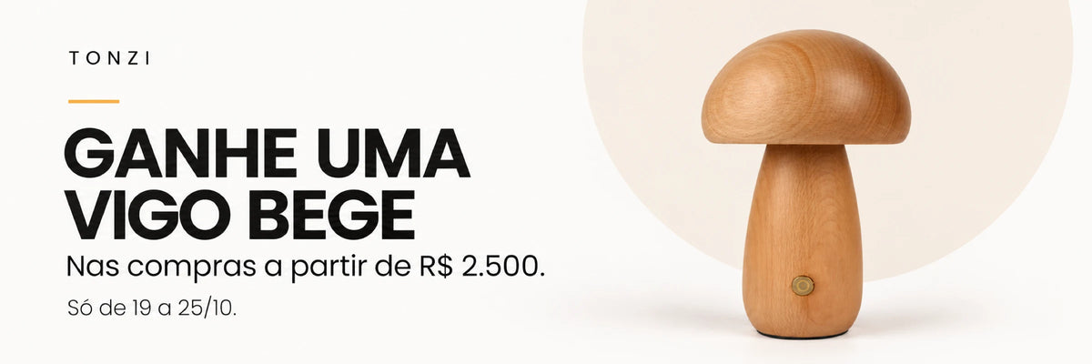 Ganhe uma Vigo bege nas compras a partir de R$ 2.500. Só de 19 a 25/10.